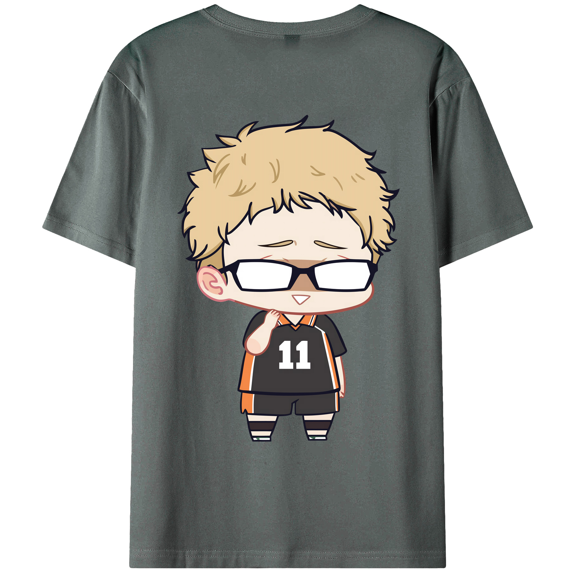 （画像用） ハイキュー!! Haikyu!! 綿100％ メンズ半袖Tシャツ（バックプリント） 通気性